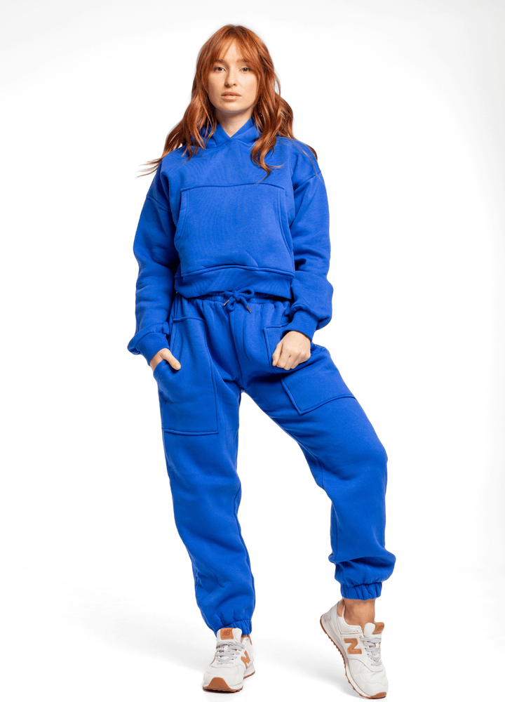 Cozy Cobalt Sweat Suit Set